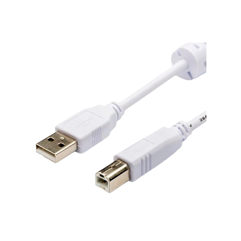 Кабель Atcom USB (m)-USB B (m) 1.8м силикон стаб.напр. белый (1/10/250)