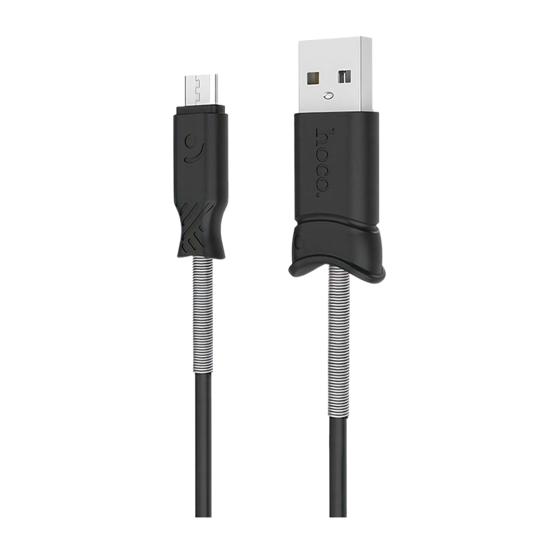 Кабель HOCO X24 USB (m)-microUSB (m) 1.0м 2.4A TPE черный (1/31/310)