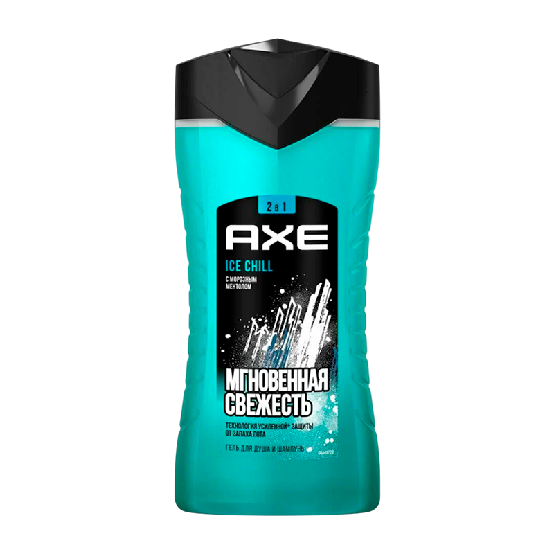 Гель для душа мужской AXE Ice Chill Мгновенная свежесть 2в1 250мл (1/6)