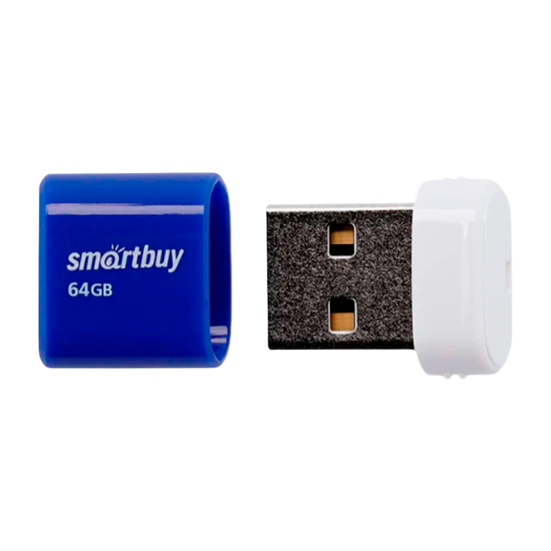 Флеш-накопитель Smartbuy Lara 64GB USB2.0 пластик синий