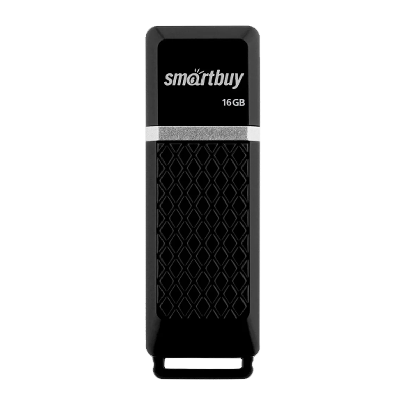 Флеш-накопитель Smartbuy Quartz 16GB USB2.0 пластик черный