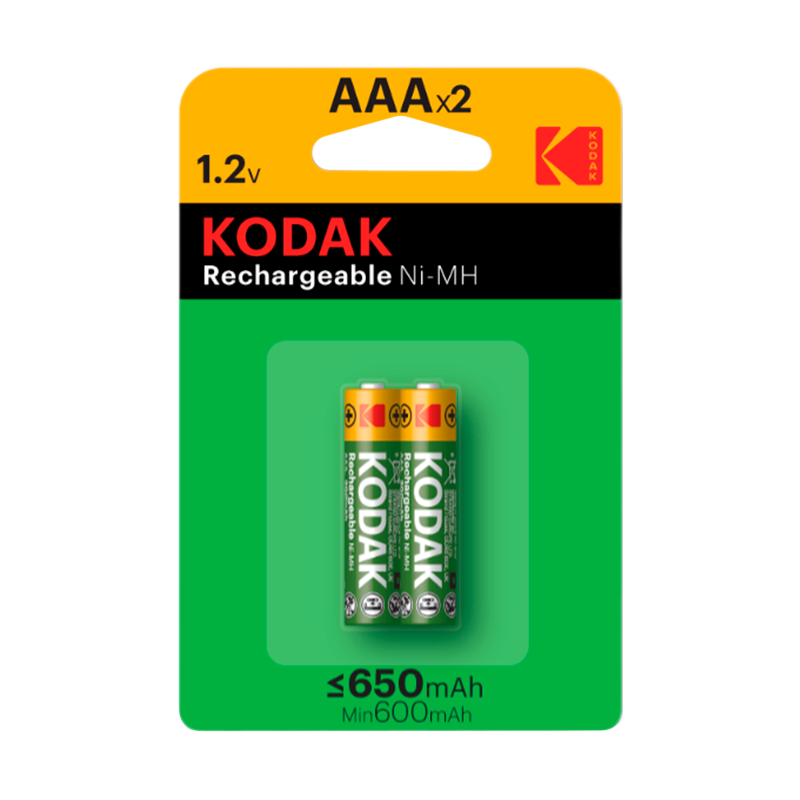 Аккумулятор бытовой Kodak HR03 AAA BL2 NI-MH 650mAh (2/20/240/16800)