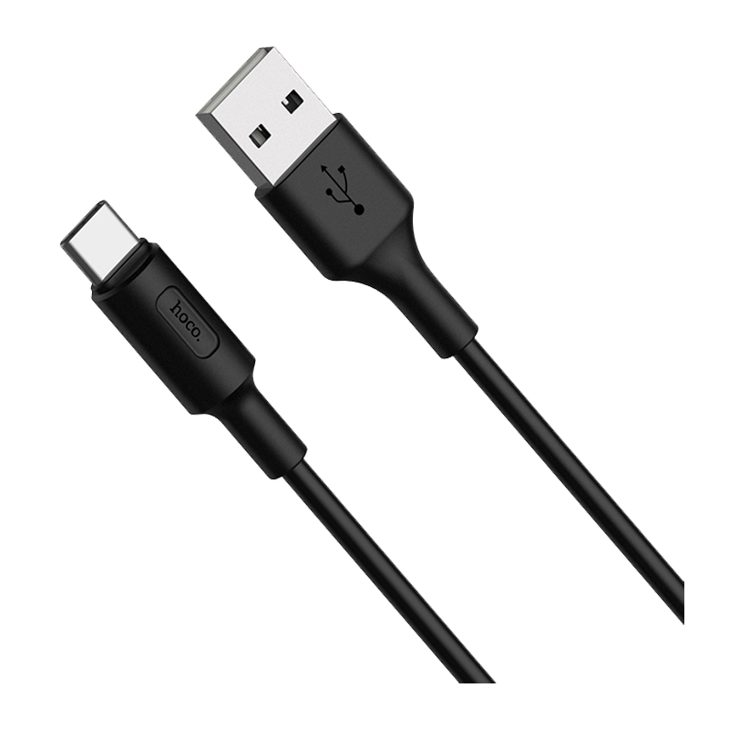 Кабель HOCO X25 USB (m)-Type-C (m) 1.0м 2.0A ПВХ черный (1/30/300)
