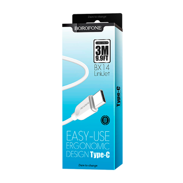 Кабель Borofone BU8 USB (m)-Type-C (m) 1.2м 2.4A TPE черный (1/252)