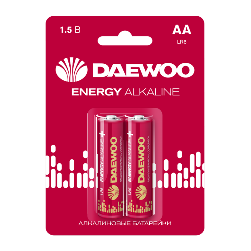 Батарейка Daewoo ENERGY LR6 AA BL2 Alkaline 1.5V (2/20/480)