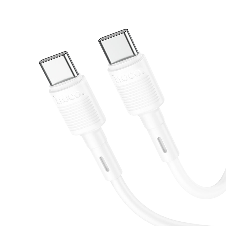 Кабель HOCO X83 Type-C (m)-Type-C (m) 1.0м 3.0A 60W ПВХ белый (1/33/330)