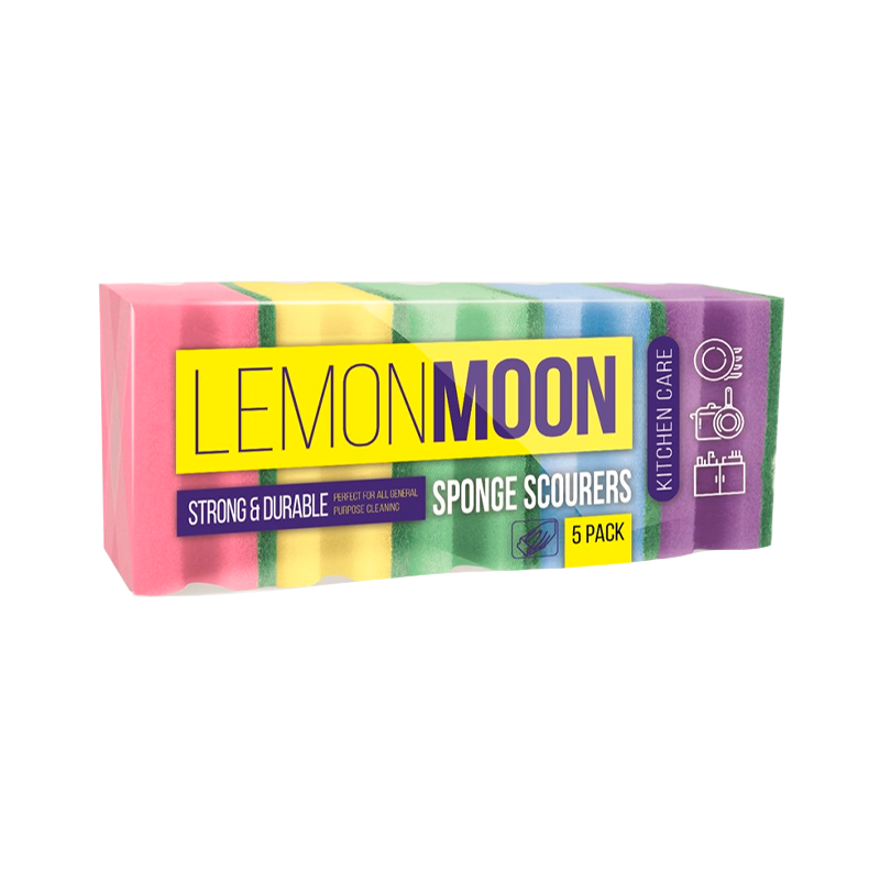 Губка Lemon Moon для посуды фреза 96х64х42 5 шт (1/72)