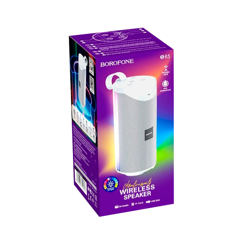 Портативная колонка Borofone BR5 bluetooth 5.0 microSD серый (1/40)