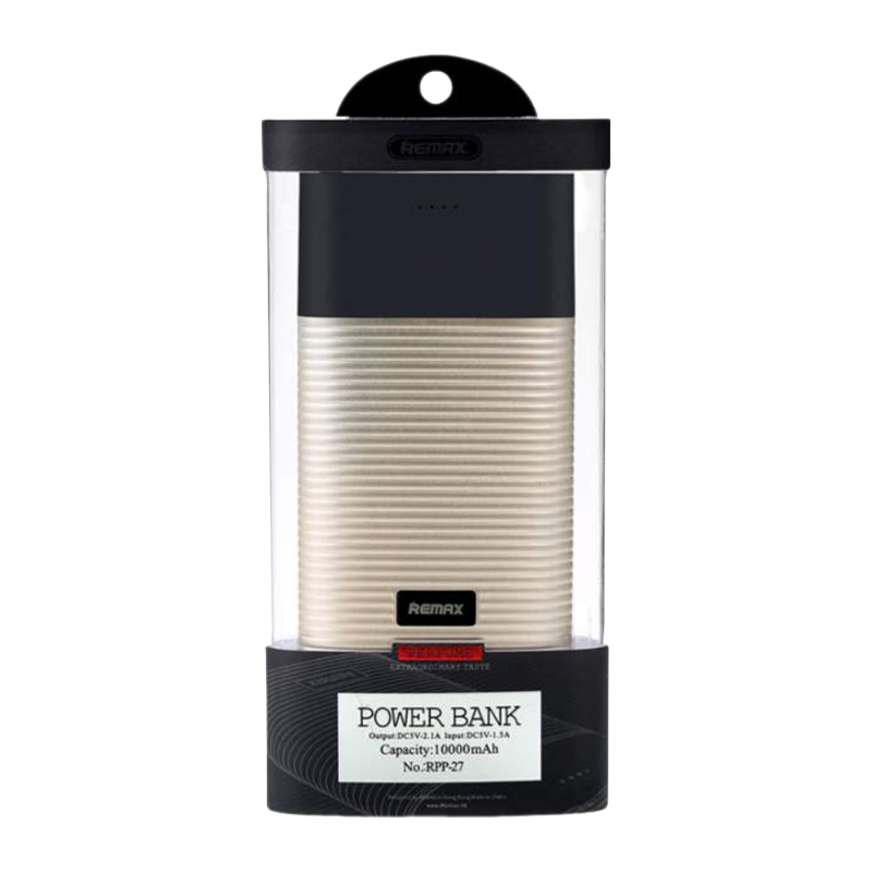 Внешний аккумулятор Remax RPP-27 Perfume 10000mAh 2.1A 2USB золотой