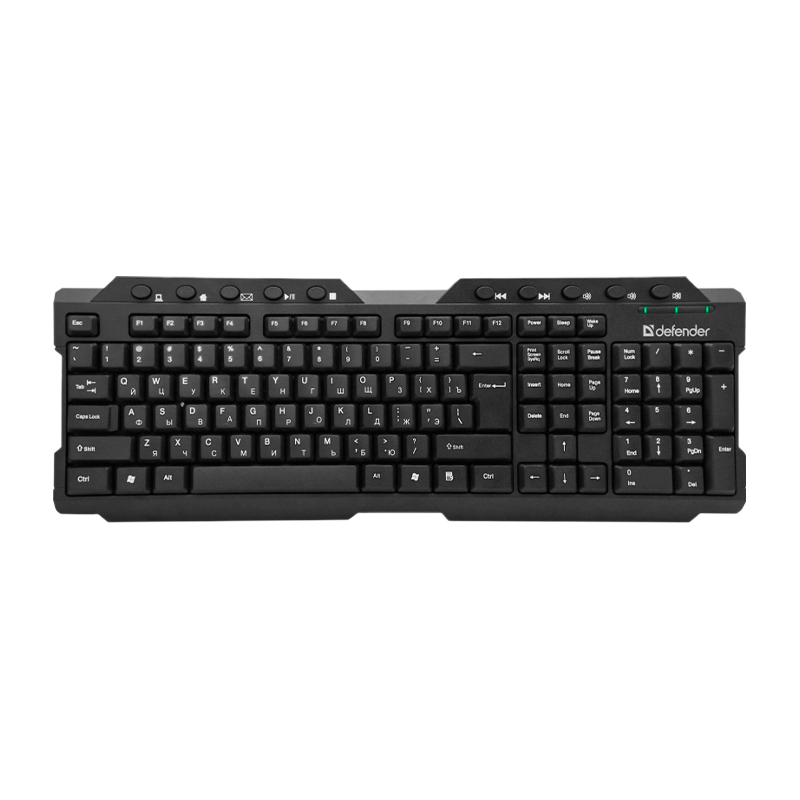 Клавиатура беспроводная Defender HB-195 Element классическая USB мультимед. черный (1/20)