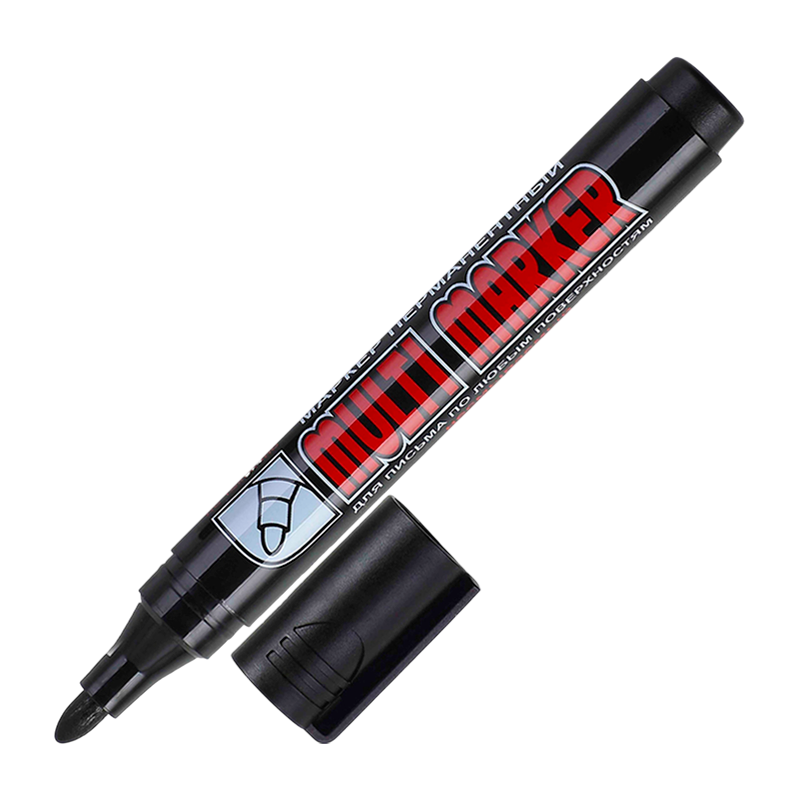 Маркер перманентный Crown Multi Marker CPM-800 3.0мм черный (1/12/720)