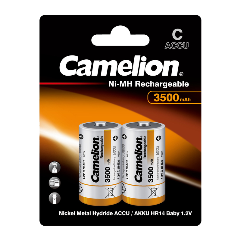 Аккумулятор бытовой Camelion R14 C BL2 NI-MH 3500mAh (2/12/192)