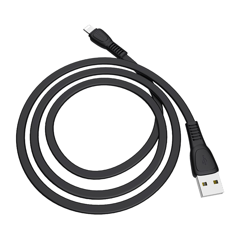 Кабель HOCO X40 USB (m)-Lightning (m) 1.0м 2.4A TPE черный (1/33/330)