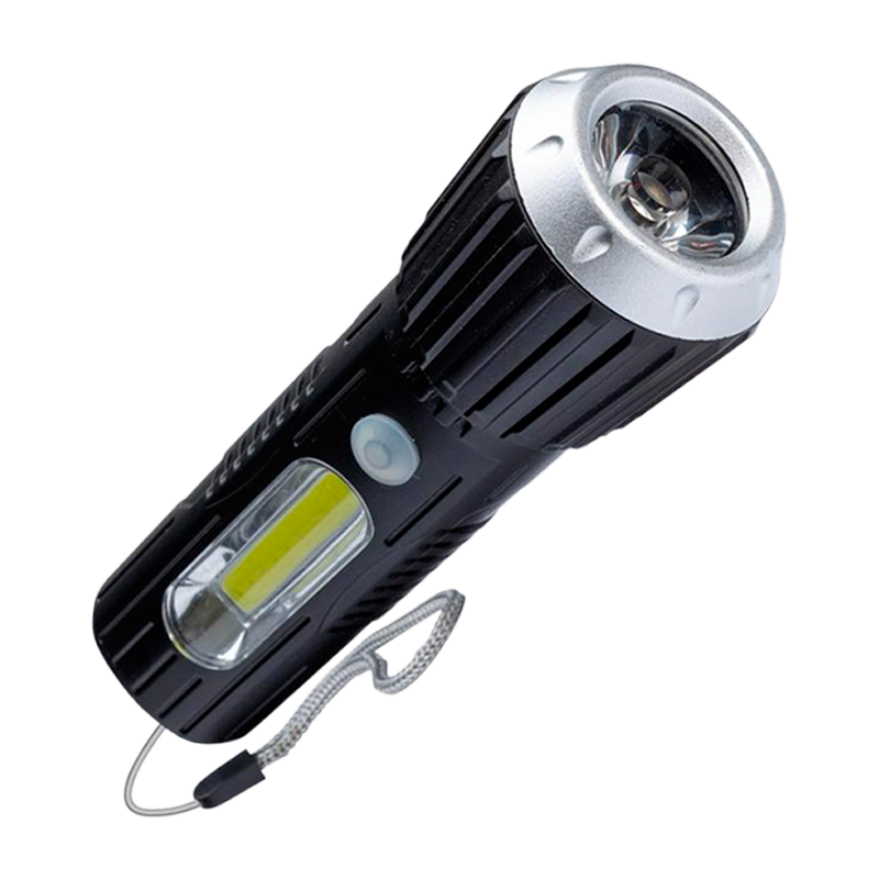 *Фонарь универсальный Космос 114Lit 2W LED+COB от аккумулятора 2 режима черный (1/60/120) 