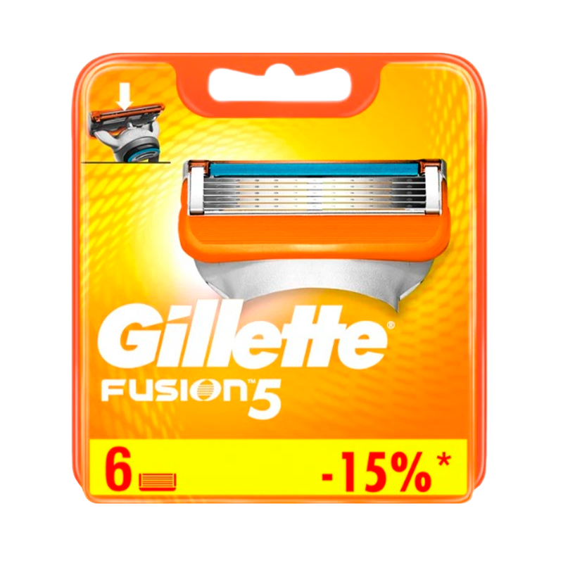 Сменные кассеты Gillette FUSION POWER 5 лезвий 6шт. (цена за 1 шт) (6/60)