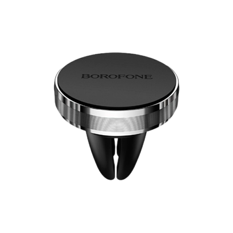 Держатель автомобильный Borofone BH8 в воздуховод магнит серебряный (1/160)