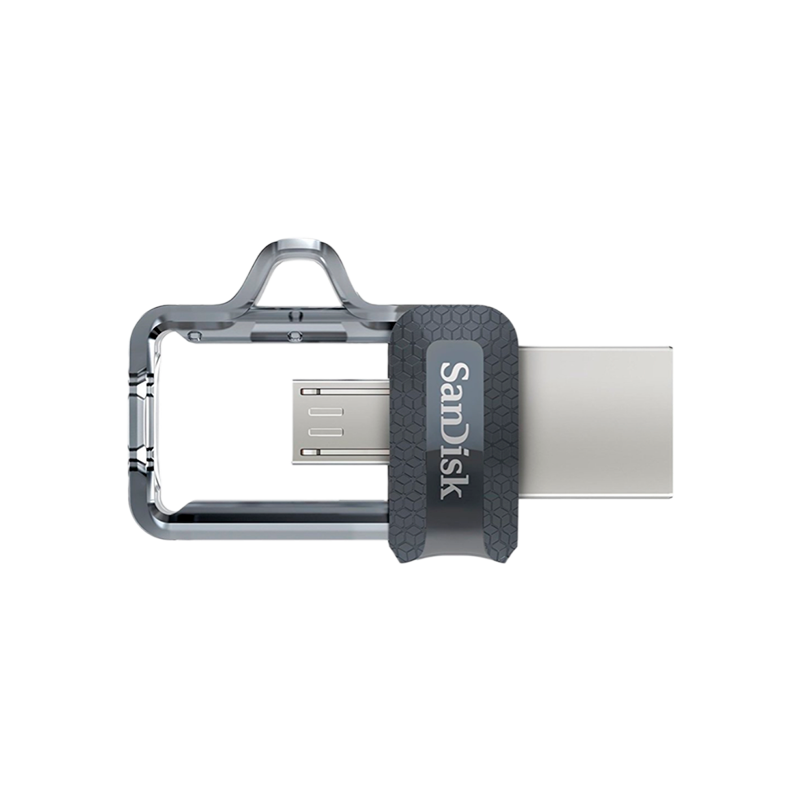 Флеш-накопитель SanDisk Ultra Android Dual Drive DD3 128GB USB3.0 microUSB (m) пластик черный