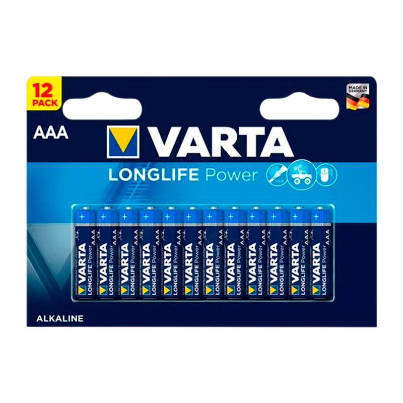 Батарейка Varta LONGLIFE POWER (HIGH ENERGY) LR03 AAA BL12 Alkaline 1.5V (4903) (12/240/54720)