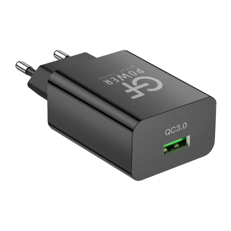 Сетевое З/У GFPower GF21 1USB 3.0A QC3.0 черный (83/332)