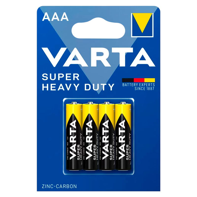 Батарейка Varta SUPERLIFE R03 AAA BL4 Heavy Duty 1.5V (2003) (4/48/240)