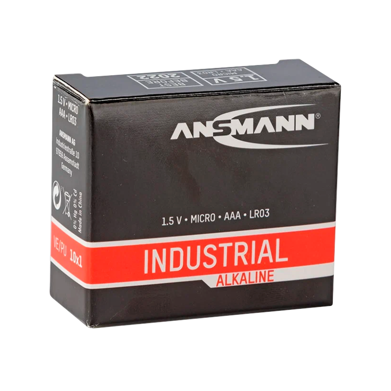 Батарейка ANSMANN Industrial Alkaline&nbsp;&nbsp;LR03, в упак 10 шт