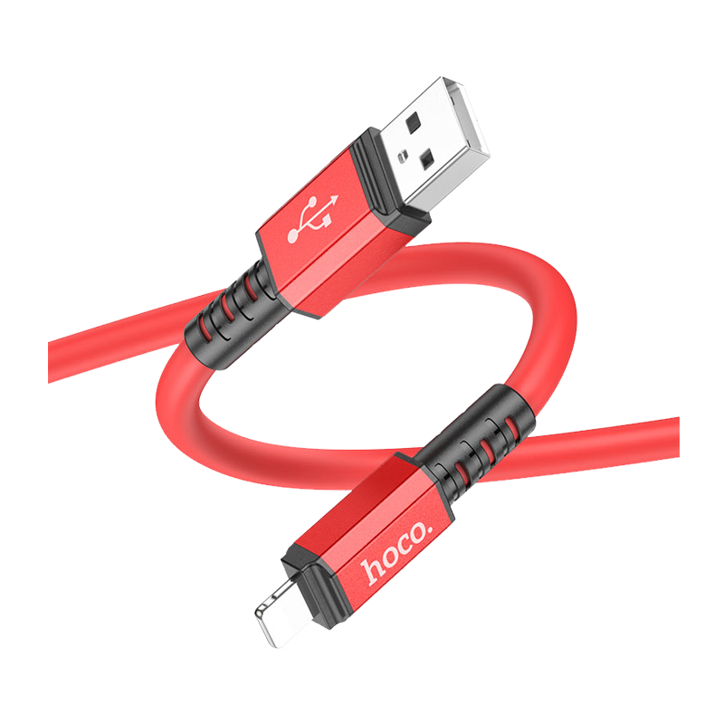 Кабель HOCO X85 USB (m)-Lightning (m) 1.0м 2.0A TPE красный (1/33/330)