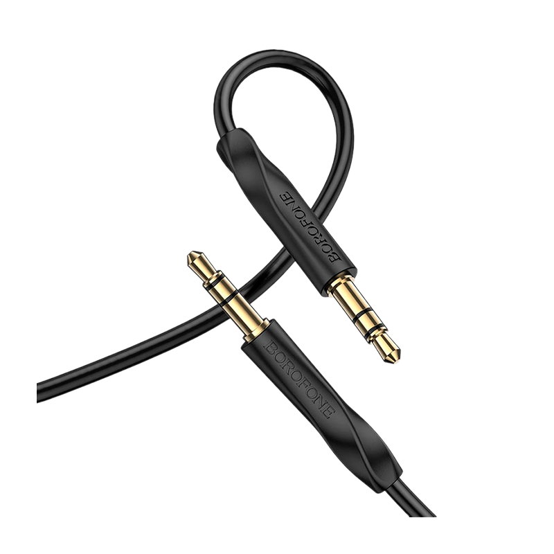Кабель AUX Borofone BL16 Jack 3.5mm (m)-Jack 3.5mm (m) 1.0м ПВХ черный (1/360)
