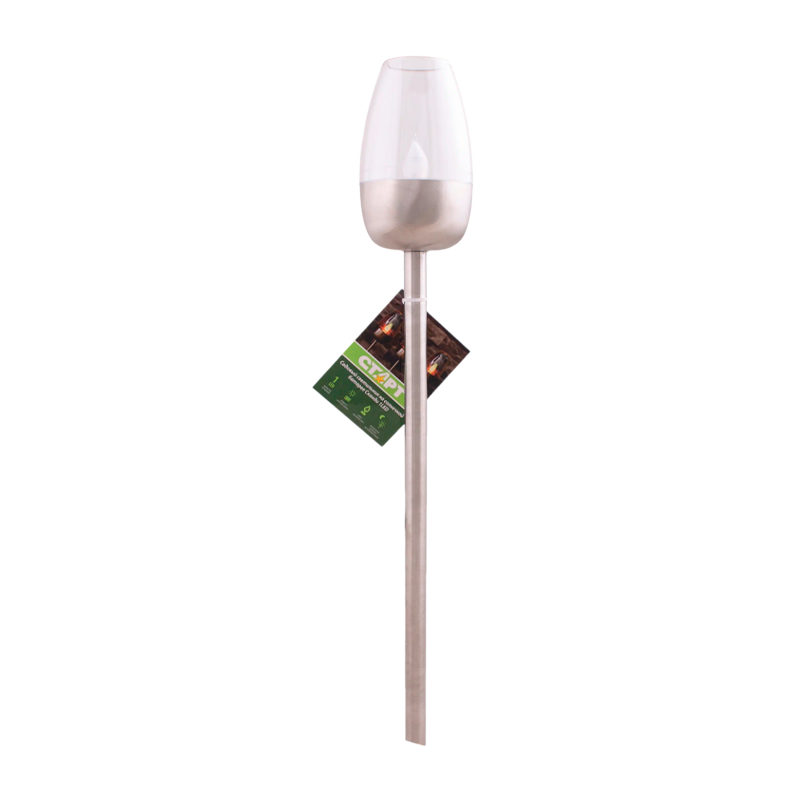 *Фонарь садовый Старт 1LED САД Сканди от солнечной батареи IP44 датчик освещения белый 