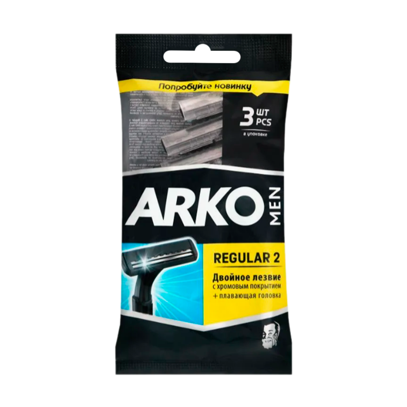 Бритва Арко MEN Regular 2 одноразовые 3шт. (1/40)