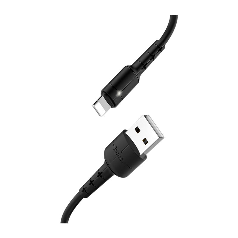 Кабель HOCO X30 USB (m)-Lightning (m) 1.2м 2.0A TPE черный (1/30/300)