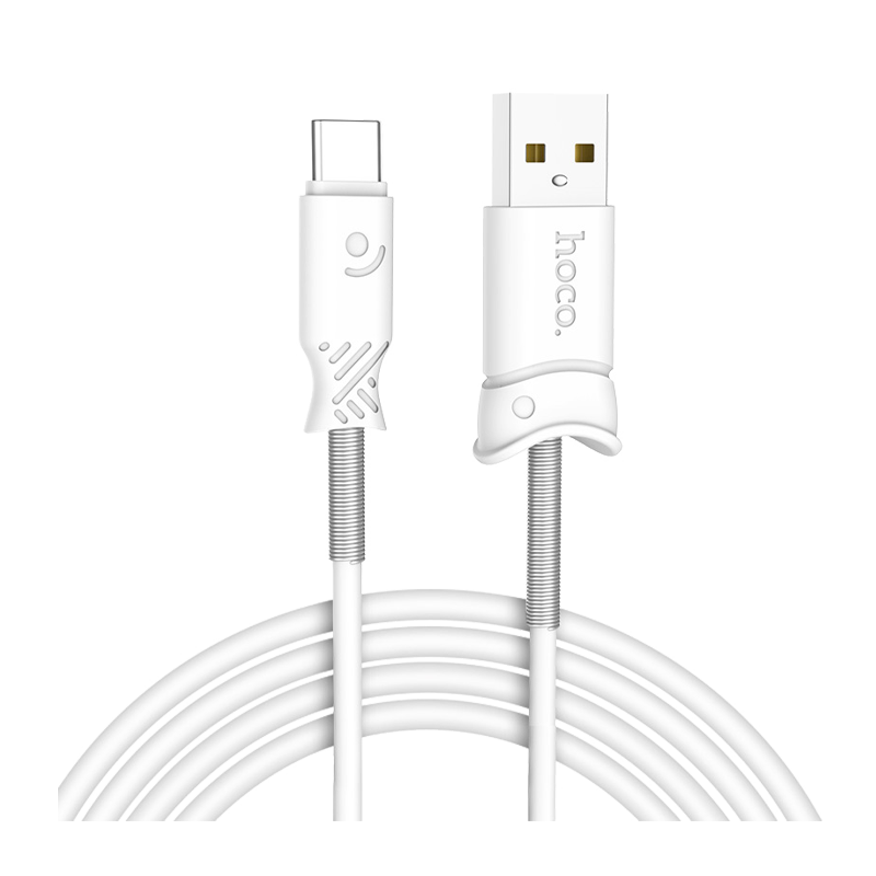Кабель HOCO X24 USB (m)-Type-C (m) 1.0м 2.4A TPE белый (1/31/310)
