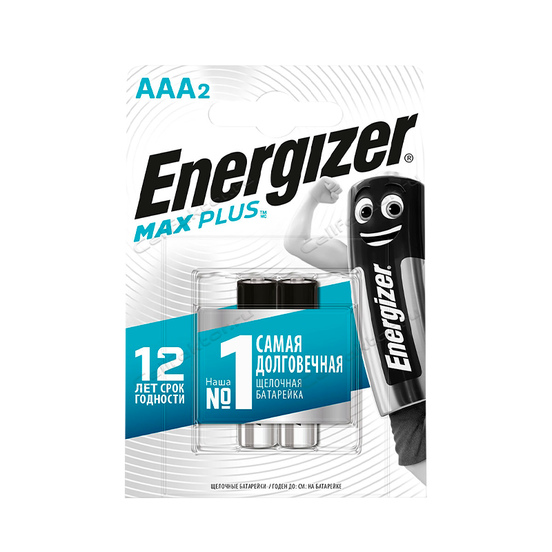 Батарейка Energizer MAX Plus LR03 AAA BL2 Alkaline 1.5V (2/24)
