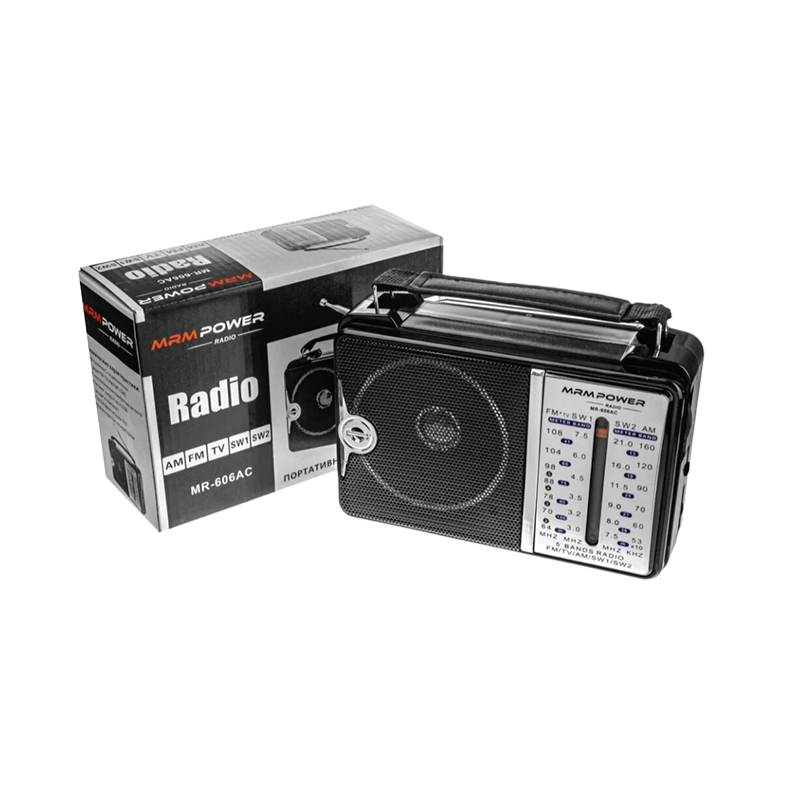 Радиоприемник MRM-Power MR-606AC пластик Jack3.5 черный (1/40)