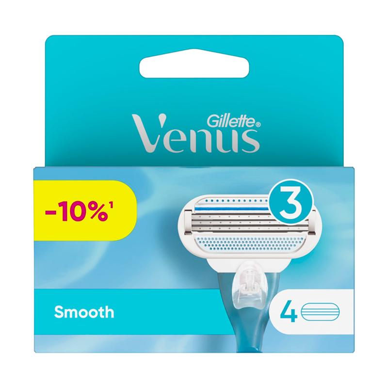 Сменные кассеты Gillette VENUS (RUS) 3 лезвия 4шт. (цена за 1 шт) (4/40)