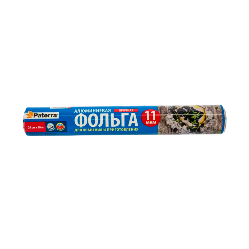 Фольга пищевая PATERRA "ПРОЧНАЯ"&nbsp;&nbsp;29 см х 50 м 11 мкм (1/12)