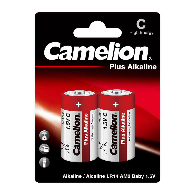 Батарейка Camelion Plus LR14 C BL2 Alkaline 1.5V (2/12/192)