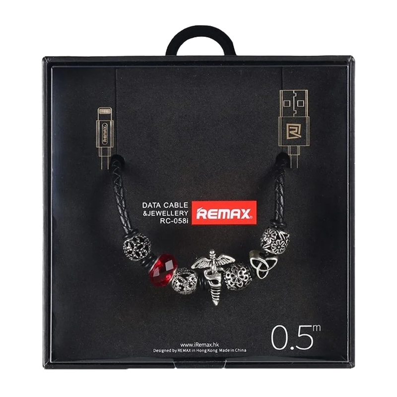 USB кабель REMAX Jewellery (IPhone 5/6/7/SE) RC-058I Чёрный
