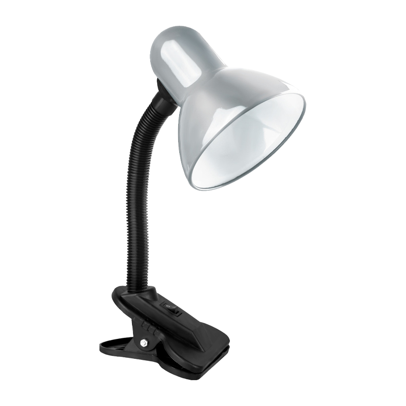 Светильник настольный Camelion KD-320 60W 230V E27 прищепка серебряный (1/12)