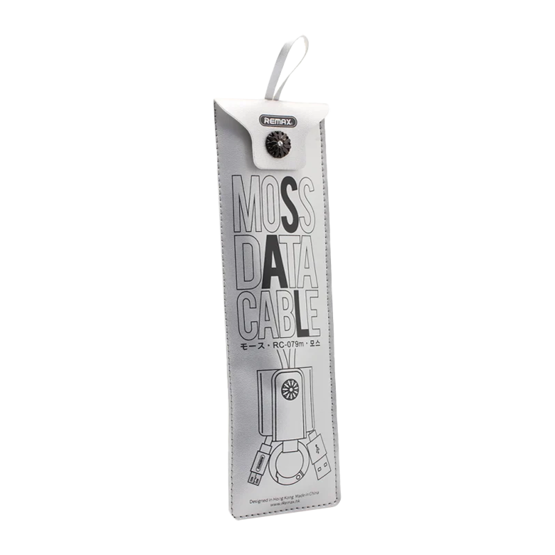 USB кабель REMAX Moss (Micro) RC-079M Серебристый (0.3M, 2.1A)