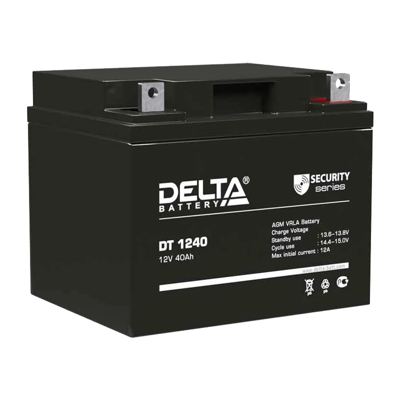 Аккумулятор свинцово-кислотный Delta DT 1240 12V 40Ah