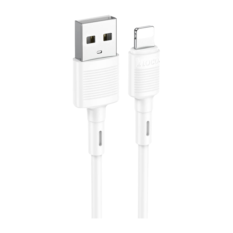 Кабель HOCO X83 USB (m)-Lightning (m) 1.0м 2.4A ПВХ белый (1/33/330)