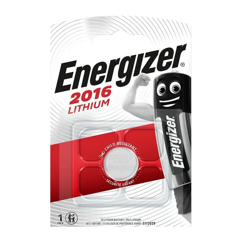 Батарейка Energizer CR2016 BL1 Lithium 3V (1/10/140)