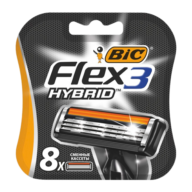 Сменные кассеты BIC "Flex 3 Hybrid" 3 лезвия 8шт. (цена за 1 шт) (8/192)