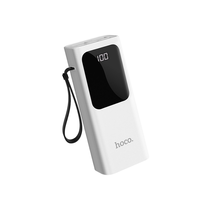 Внешний аккумулятор HOCO J41 10000mAh 2.0A 2USB/Lightning/Type-C белый (1/63)