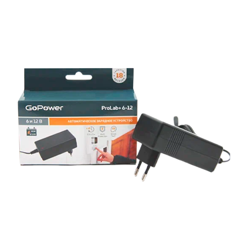 З/У для свинцово-кислотных аккумуляторов 6 и 12V GoPower ProLab+ 6-12 1.5A (1/72)