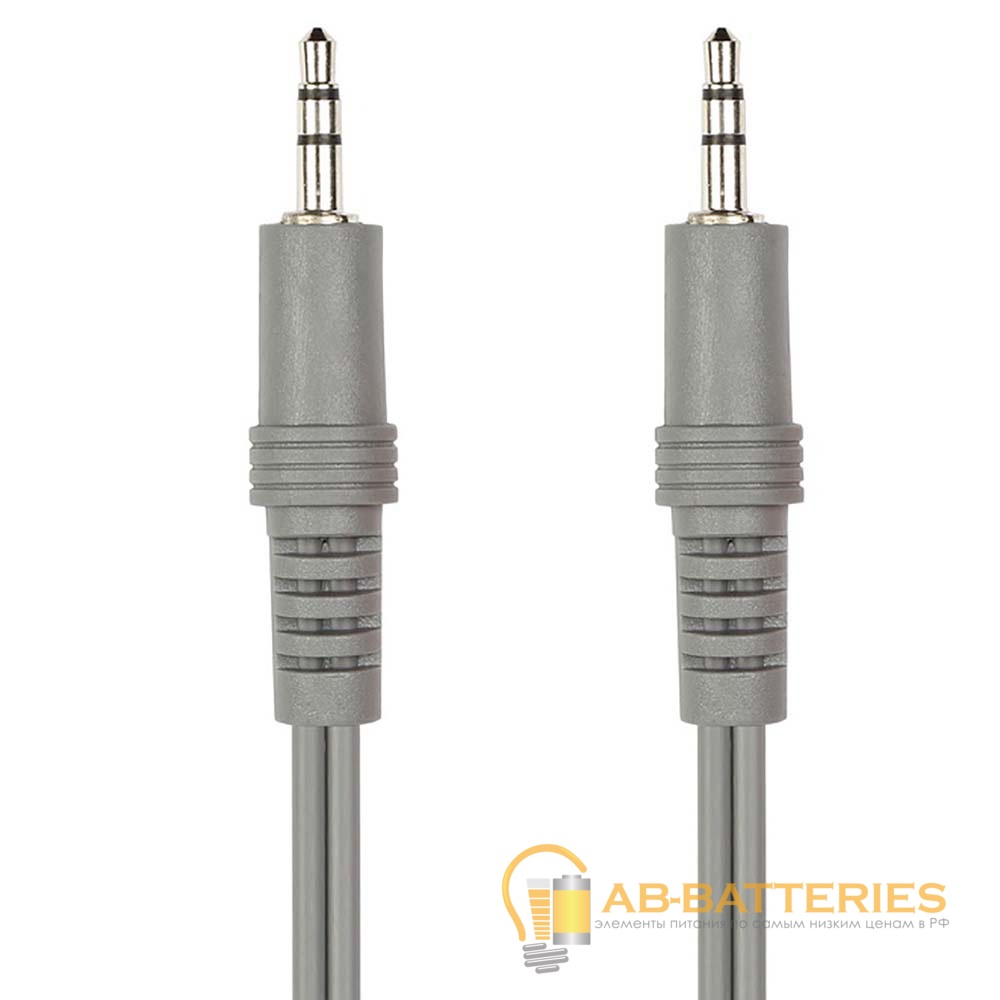 Кабель AUX Smartbuy KA-333 Jack 3.5mm (m)-Jack 3.5mm (m) 3.0м силикон серый (1/50)