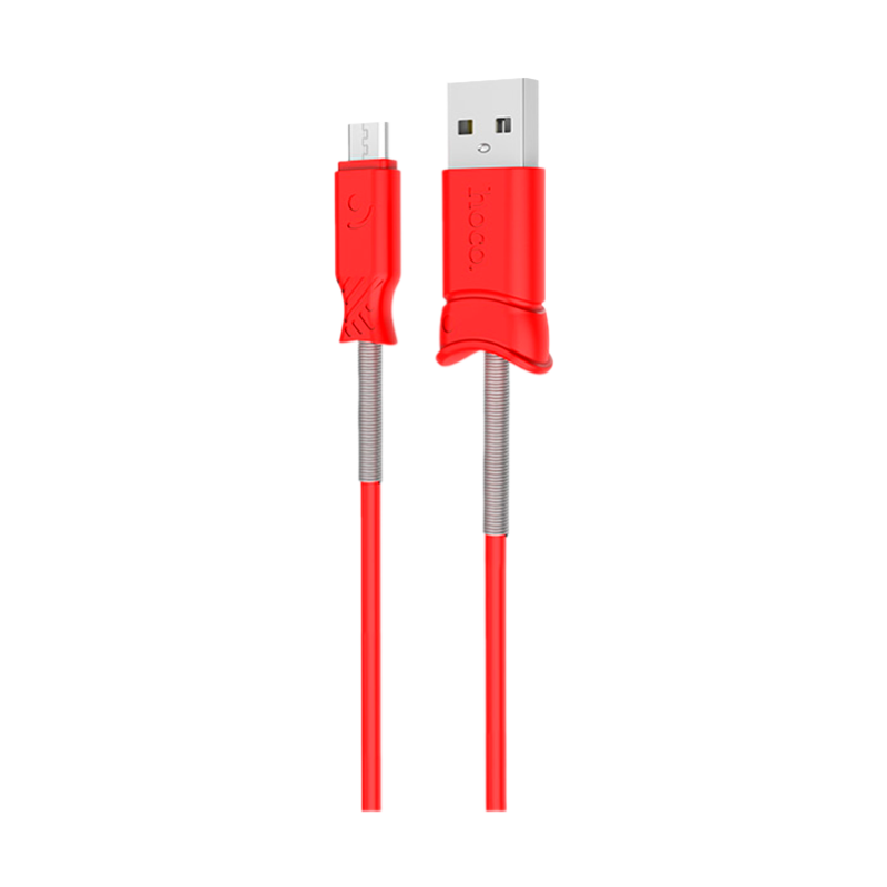 Кабель HOCO X24 USB (m)-microUSB (m) 1.0м 2.4A силикон красный (1/31/310)