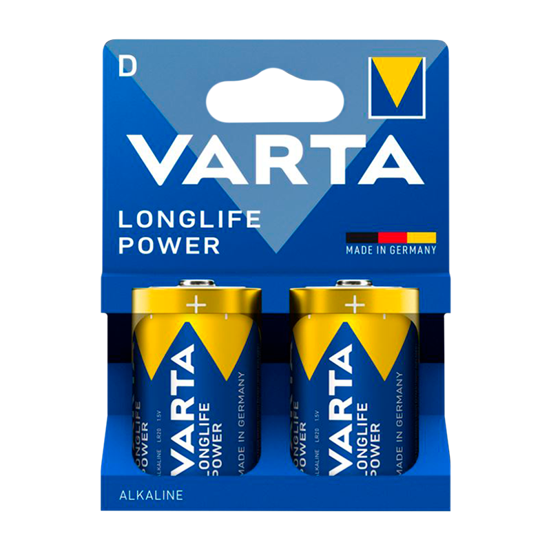 Батарейка Varta LONGLIFE POWER (HIGH ENERGY) LR20 D BL2 Alkaline 1.5V (4920) (2/20/100)