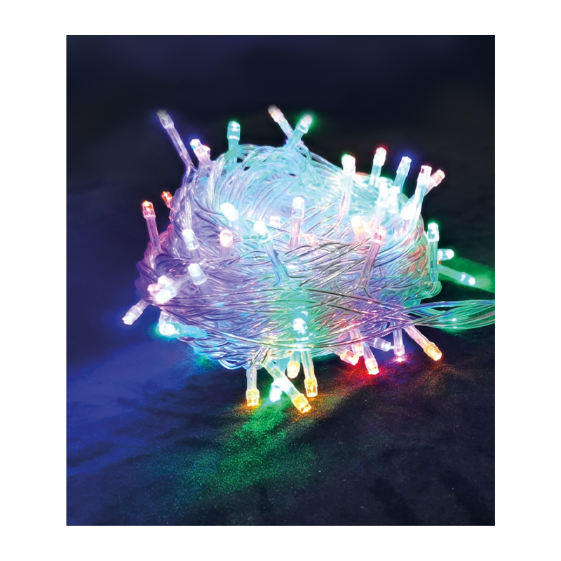 Гирлянда Космос 100LED 6.5м лампочки нить 8 режимов ассорти (1/50)