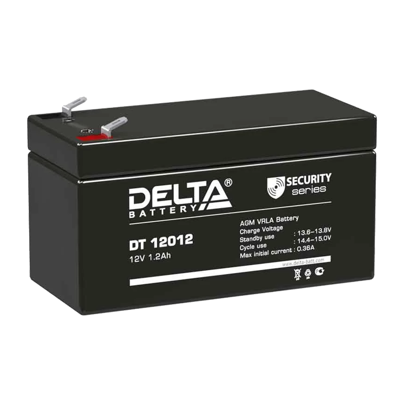 Аккумулятор свинцово-кислотный Delta DT 12012 12V 1.2Ah (1/20)
